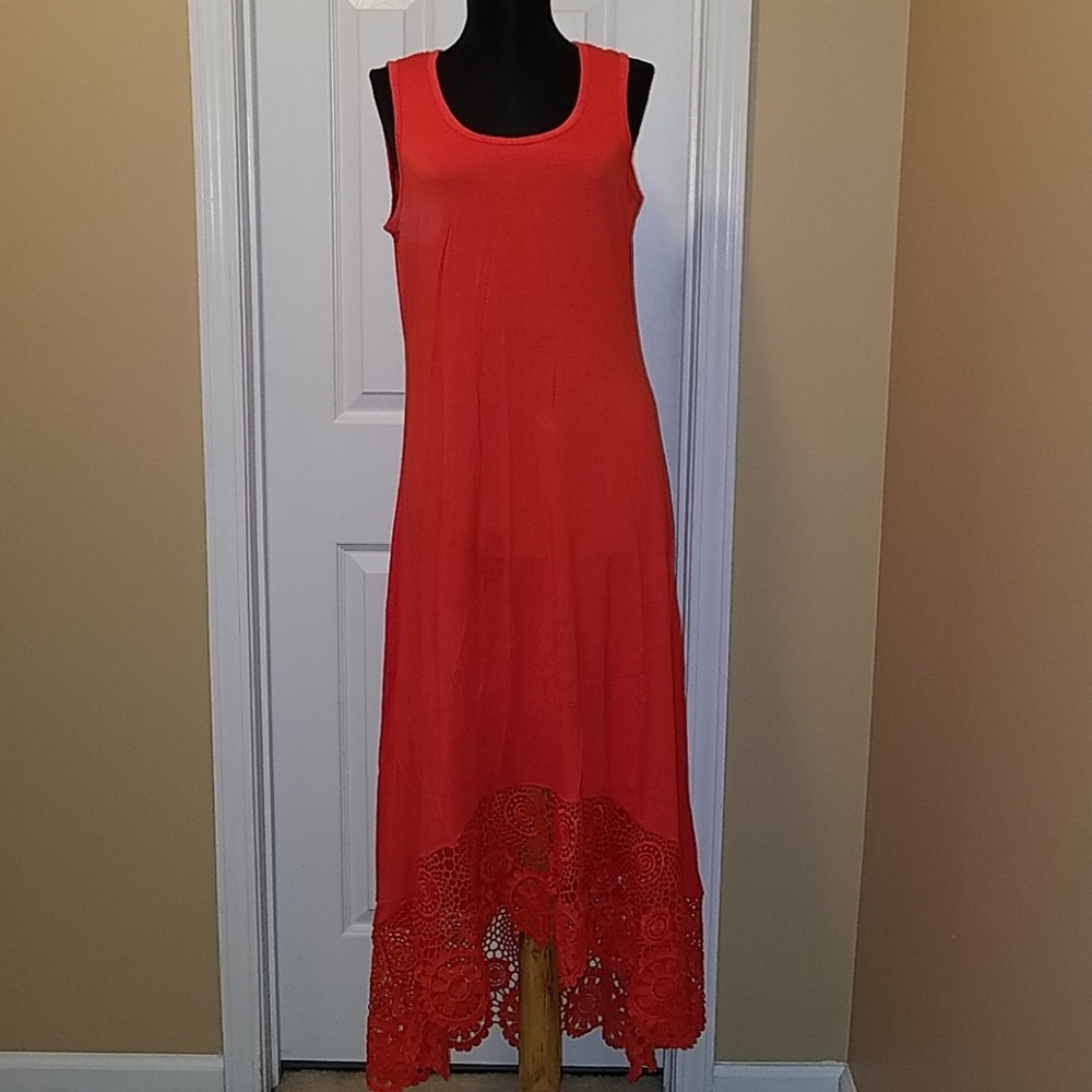 Cupio Sleeveless Hi Low Maxi Dress, size L